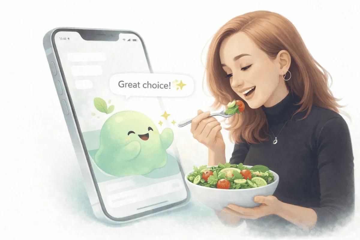 Nuvvoo cheering a healthy meal